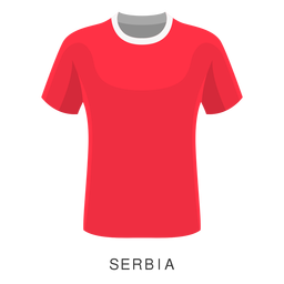 Serbia soccer shirt cartoon PNG Design