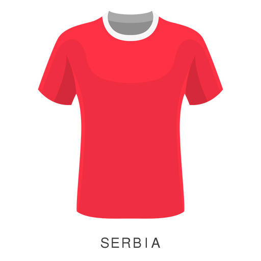Serbien-Fu?ball-Shirt-Cartoon PNG-Design