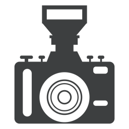 Single lens camera grey icon PNG Design