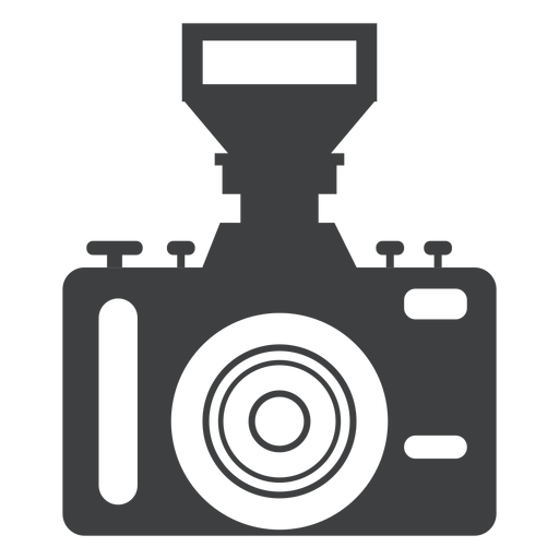 Graues Symbol der Kamera mit einem Objektiv PNG-Design