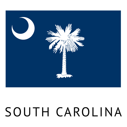 South carolina state flag PNG Design