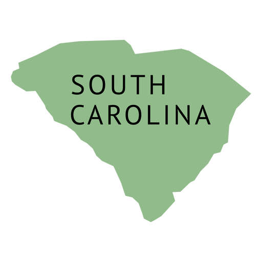 Mapa da planície do estado da Carolina do Sul Desenho PNG