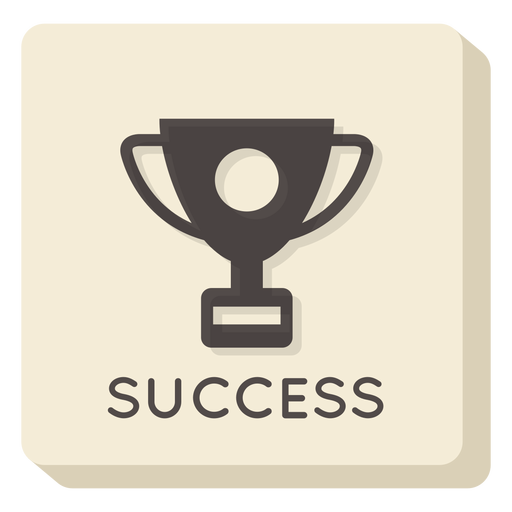 Success square icon PNG Design