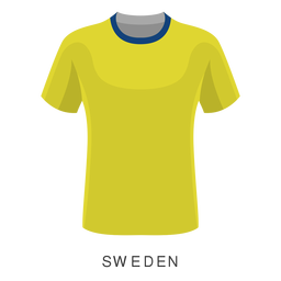 Sweden football shirt cartoon Transparent PNG