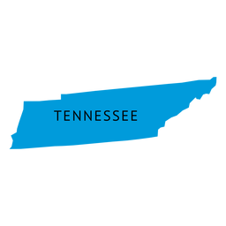 Tennessee State plain Karte PNG-Design