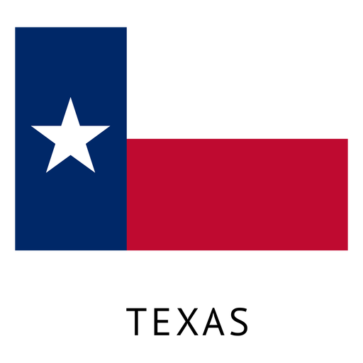 Bandera del estado de Texas Diseño PNG