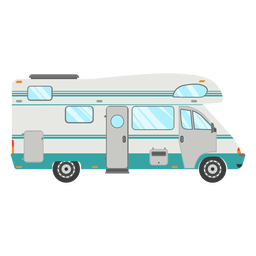 Download Camping site with motorhome illustration - Vector download