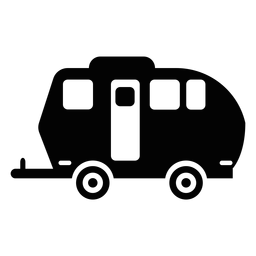 Icono plano de remolque de viaje Diseño PNG
