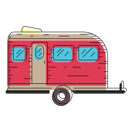Travel trailer illustration PNG Design