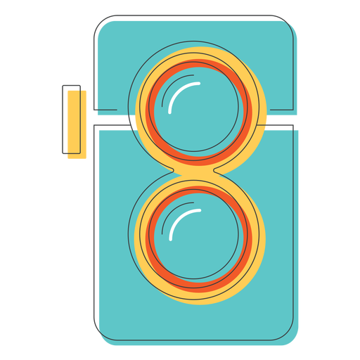 Twin lens camera icon PNG Design