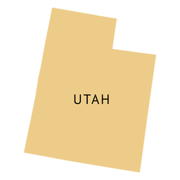 Utah State Plain Map PNG & SVG Design For T-Shirts
