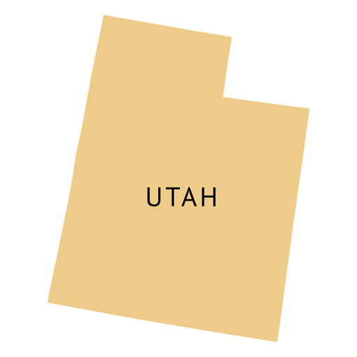 Utah State plain Karte PNG-Design