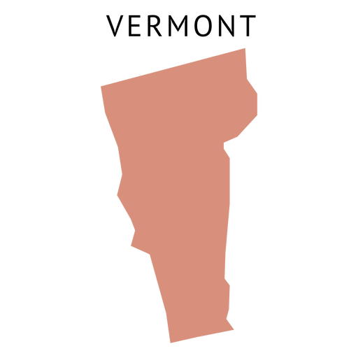 Mapa llano del estado de Vermont Diseño PNG