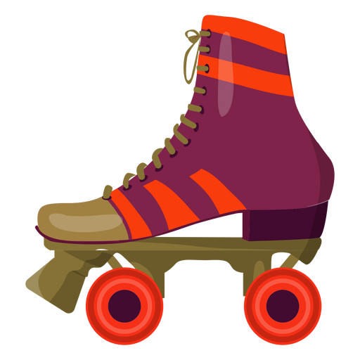 Violet roller skate shoe PNG Design
