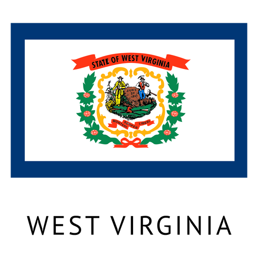 Bandeira do estado da Virgínia Ocidental Desenho PNG