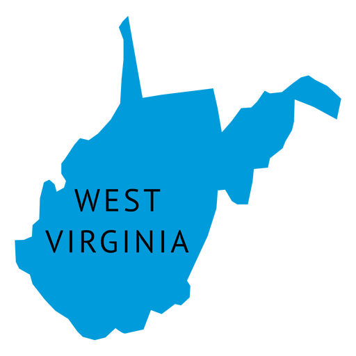 Mapa llano del estado de virginia occidental