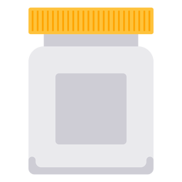 Ícone de frasco de comprimidos branco Desenho PNG