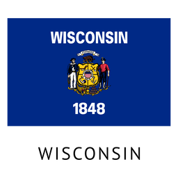 Wisconsin state flag PNG Design