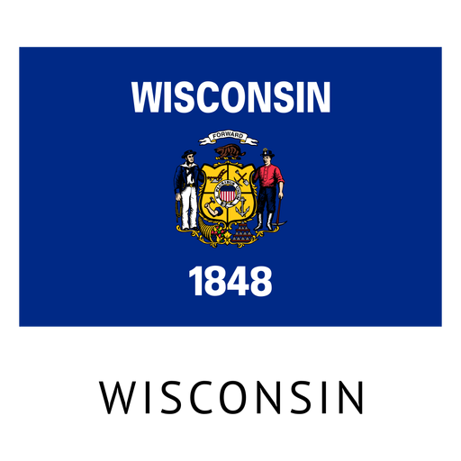 Wisconsin-Staatsflagge PNG-Design