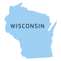 Wisconsin State Plain Map PNG & SVG Design For T-Shirts