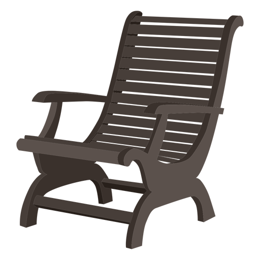 Cadeira de madeira Adirondack Desenho PNG