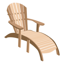 Wooden adirondack sun lounger PNG Design
