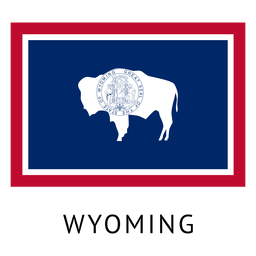Wyoming-Staatsflagge PNG-Design