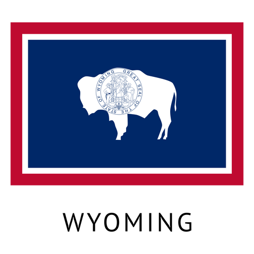 Wyoming state flag PNG Design