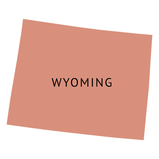 Mapa llano del estado de Wyoming Diseño PNG