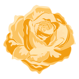 Yellow blooming rose icon