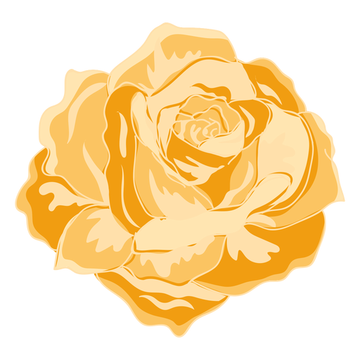 Icono de rosa flor amarilla Diseño PNG