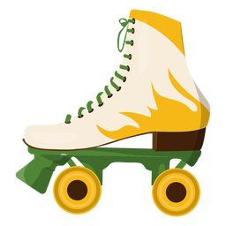 Sapato de skate de fogo amarelo Desenho PNG