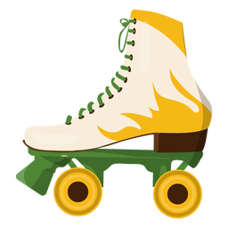 Yellow fire roller skate shoe Transparent PNG