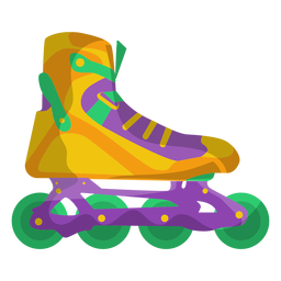 Sapato amarelo para patins Desenho PNG