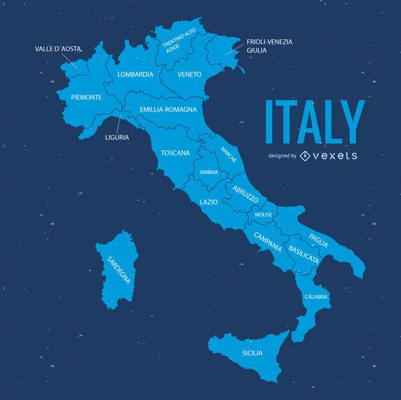 Italy map silhouette - Vector download