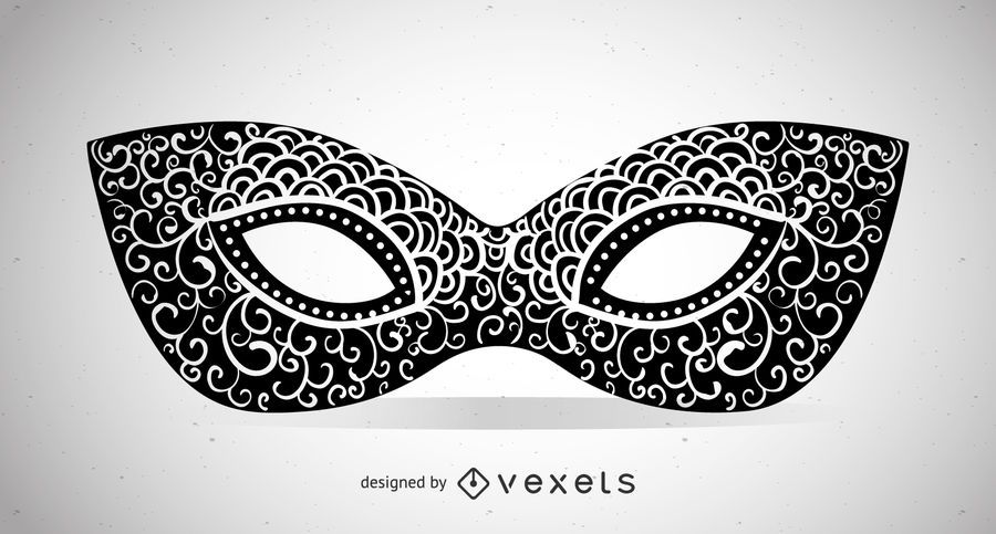 Mascarada de Swirly mascara ilustración Mascarada de Swirly mascara ilustración