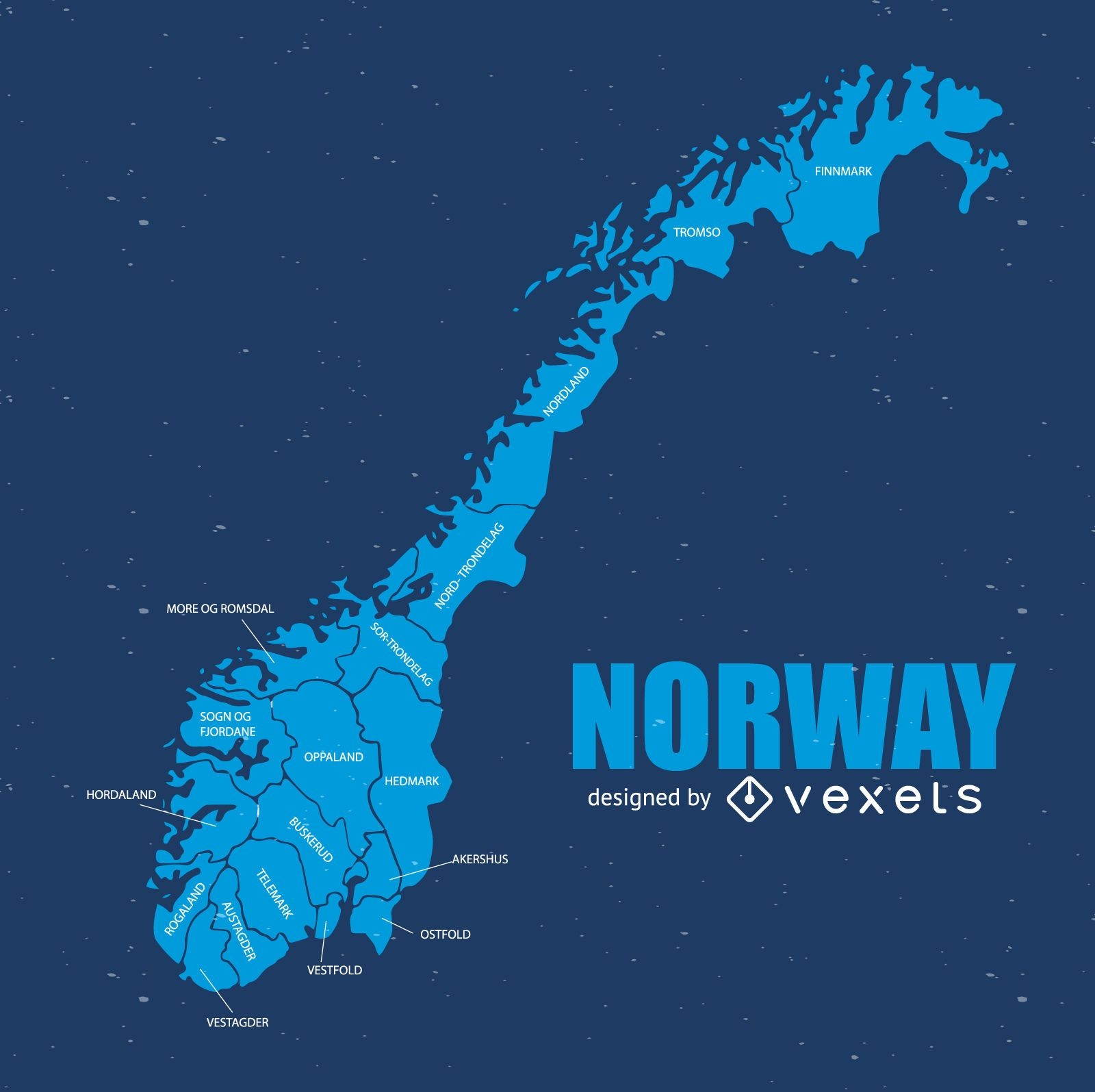 Mapa da noruega