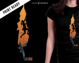 Diseño de camiseta de alta montaña Aim Diseño de camiseta de alta montaña Aim