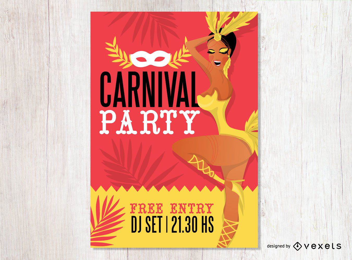 Design de folheto de festa de carnaval