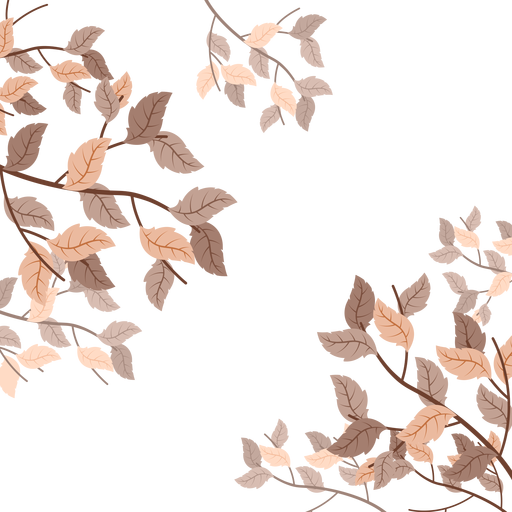 Autumn Leaves Background Frame PNG Design