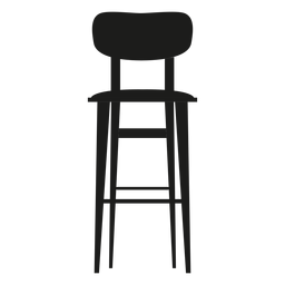 Taburete de bar con respaldo plano icono Diseño PNG