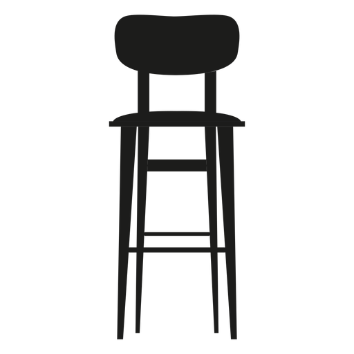 Bar stool with backrest flat icon PNG Design