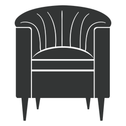 Icono de silla de barril negro Diseño PNG