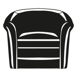 Barrel chair flat icon PNG Design