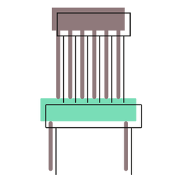 Icono de silla básica Diseño PNG