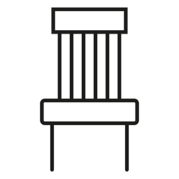 Basic chair stroke icon Transparent PNG