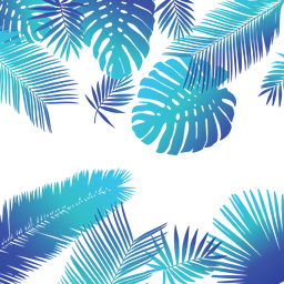 Blue tropical leaves background Transparent PNG