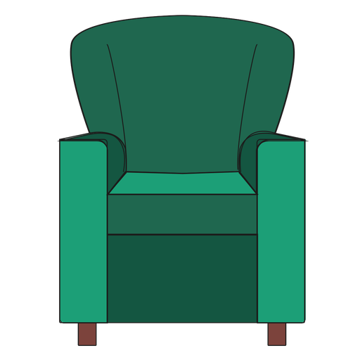 Club chair cartoon - Transparent PNG & SVG vector file