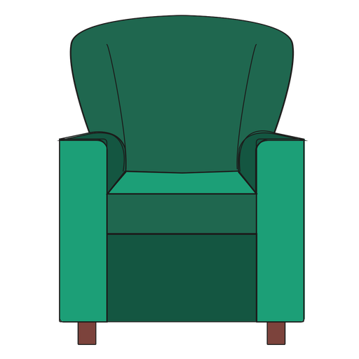 Club chair cartoon PNG Design