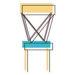 Ícone de cadeira com encosto cruzado